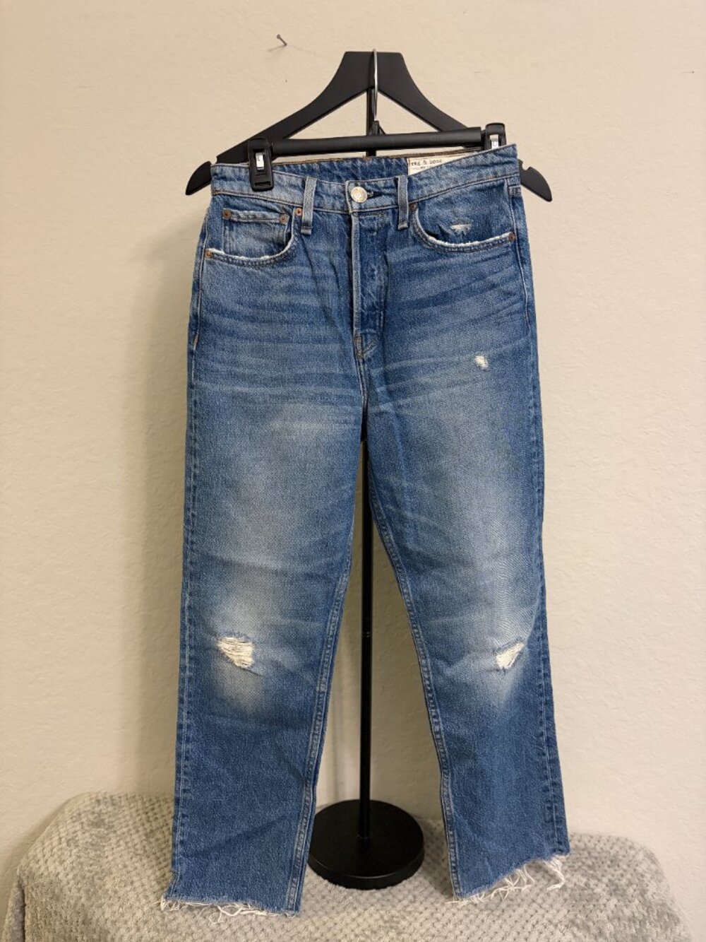 rag & bone High-Rise Jeans in Medium Wash
